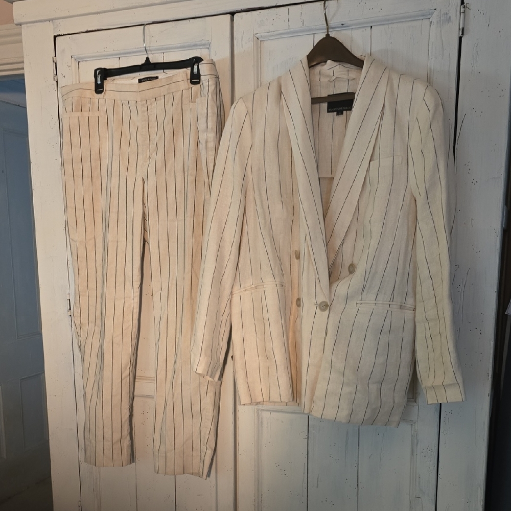 Banana Republic Striped Blazer and Pants Set